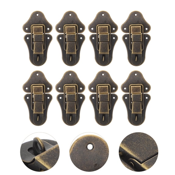 LOLIPPYY 8Pcs Iron Toggle Hasp Latch for Tool Box and Wooden Box Decorative Hasp 3.73X2.04X0.59in