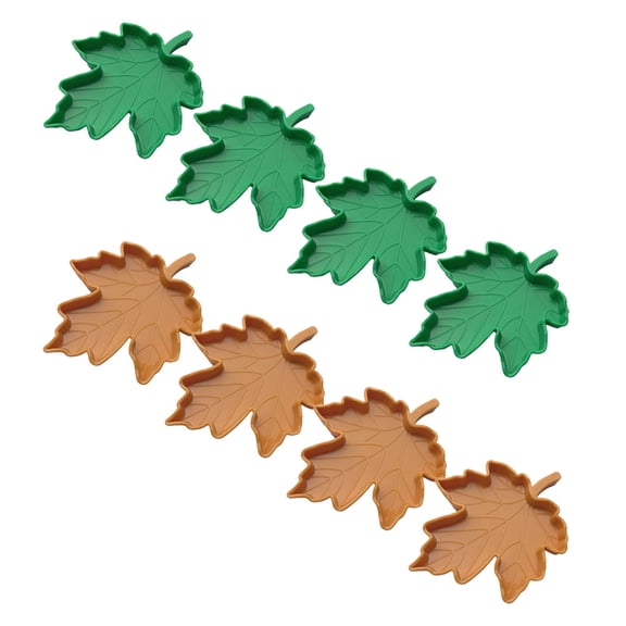 LOLIPPYY 8Pcs Leaf Shaped Reptile Food Water Bowls Plastic Bowls for Feeding Tortoise Gecko Turtle