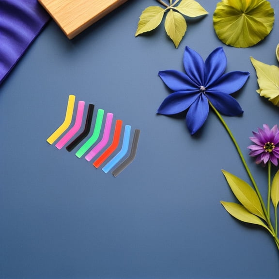 LOLIPPYY Leakproof Silicone Straw Tips Soft Reusable Covers for Metal Straws in Assorted Colors