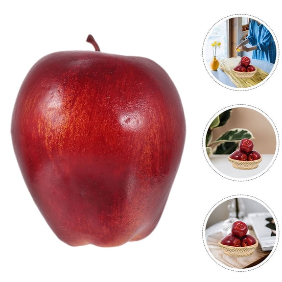 LOLIPPYY 8-Piece Realistic Artificial Red Fruit Set for Home Decor, Festive Table Centerpiece, Plastic Faux Fruit Display