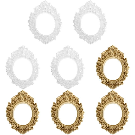 LOLIPPYY 8Pcs Miniature Picture Frame in Assorted Color for DIY Craft