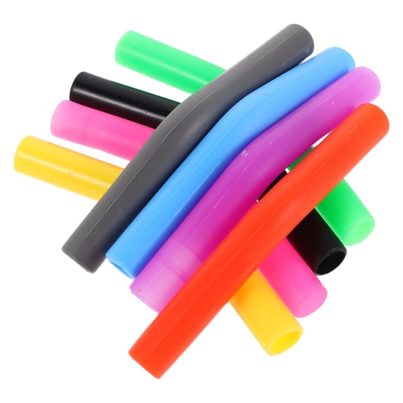 LOLIPPYY Multicolor Silicone Straw Tips, Soft Reusable Leak-Proof Covers for Tumblers and Home Use