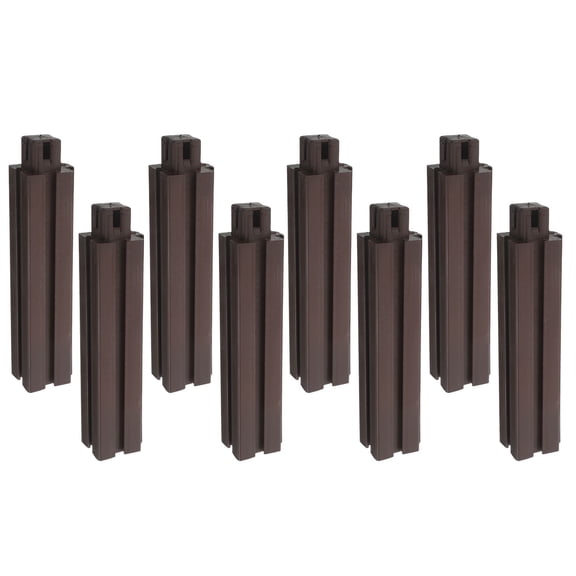 LOLIPPYY 8Pcs Outdoor Brown Plastic Planter Box Support Columns for Easy Assembly and Durable Gardening