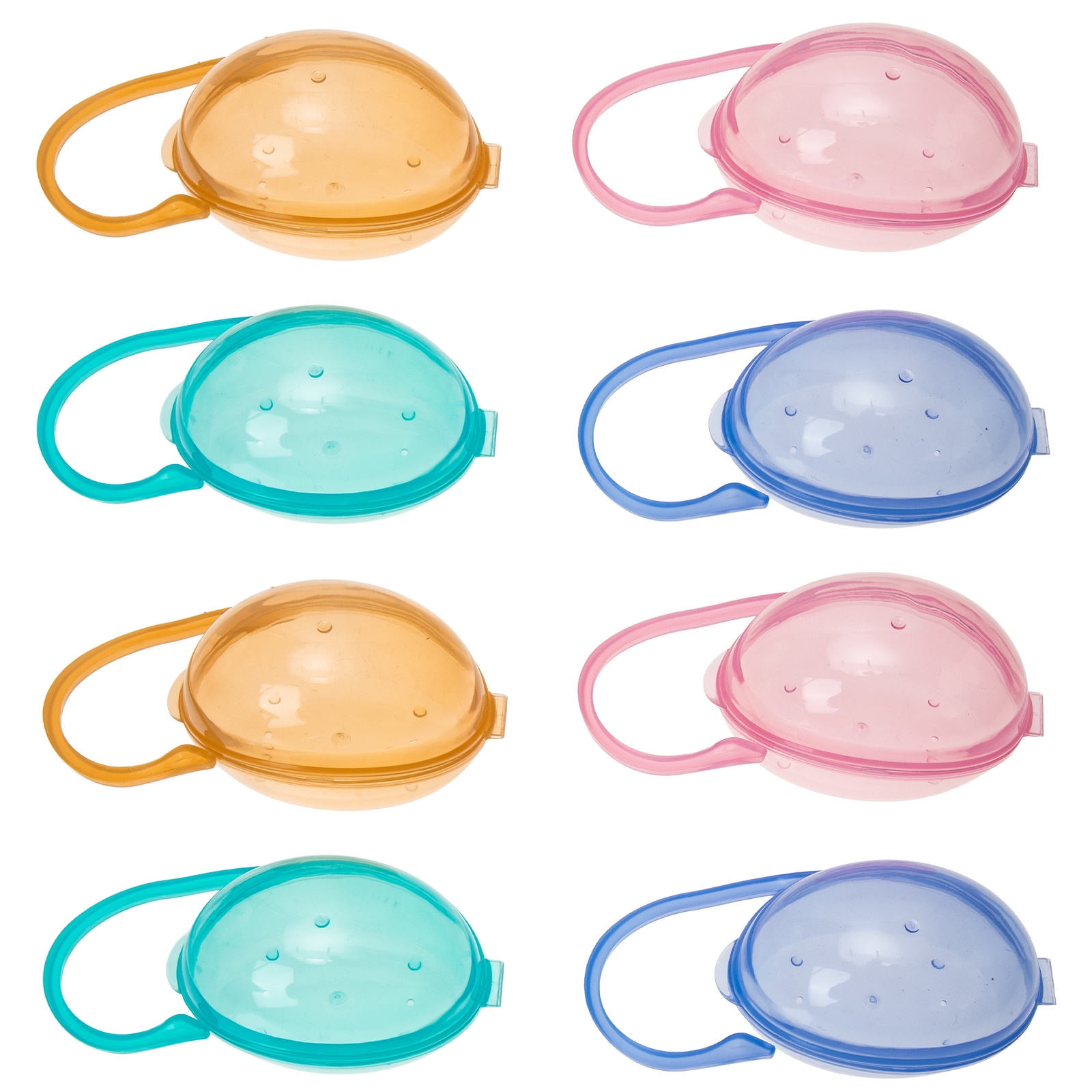LOLIPPYY Pacifier Storage Containers in Assorted Colors, Plastic Case ...
