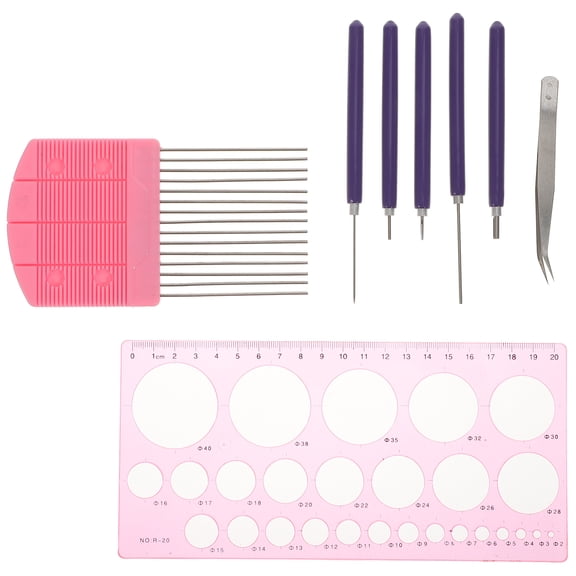 LOLIPPYY 8Pcs Paper Quilling Kit with Plastic Pen Holder for Smooth and Precise Paper Rolling