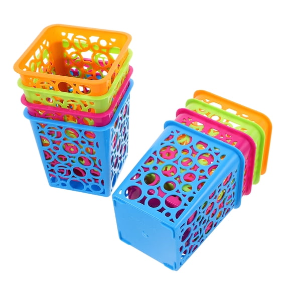LOLIPPYY 8Pcs Pen Cup Holder for Desk Assorted Color Desktop Stationery Organizer