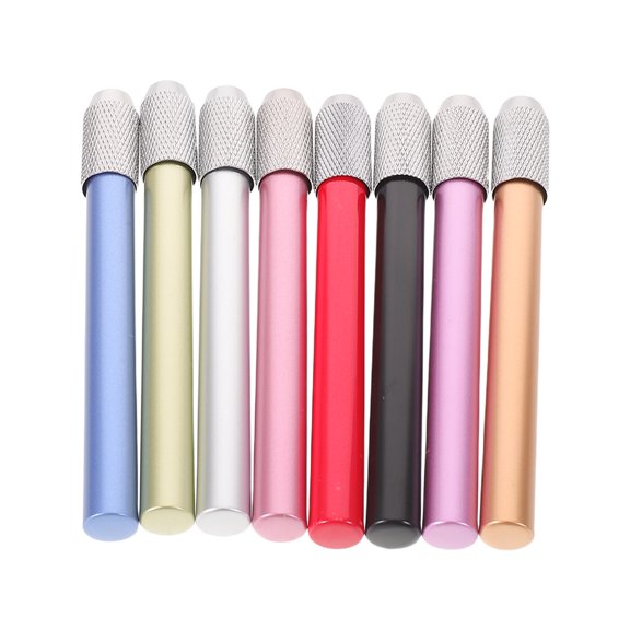 LOLIPPYY 8Pcs Pencil Lengthener with Ergonomic Design Plastic Pencil Extenders for Daily Drawing and Writing