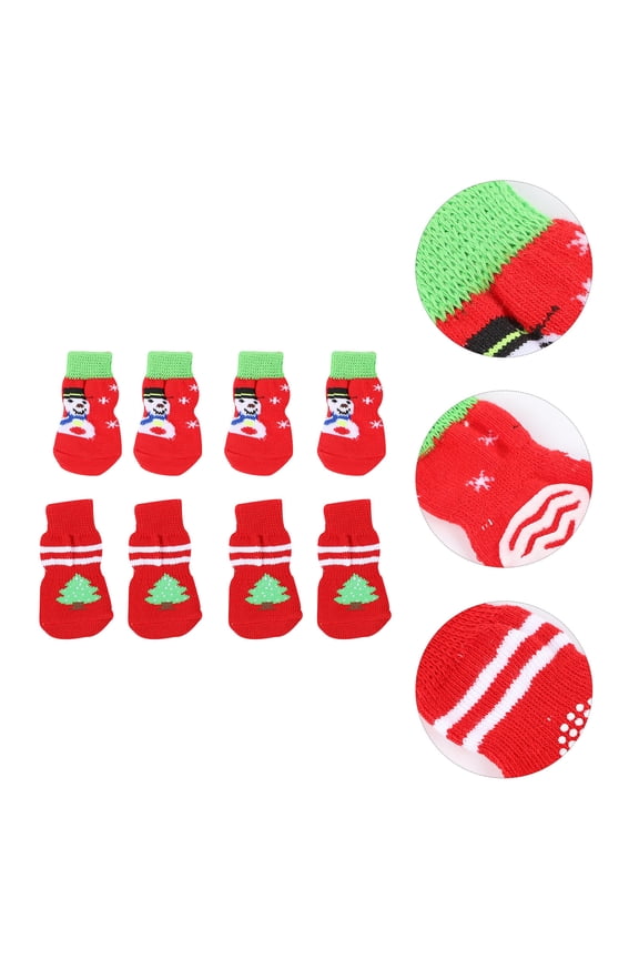 Christmas Dog Socks, Anti- Pet , Comfortable and Warm for Winter