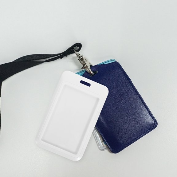 LOLIPPYY 8Pcs Plastic Id Holder White Secure Protection for Office Badges