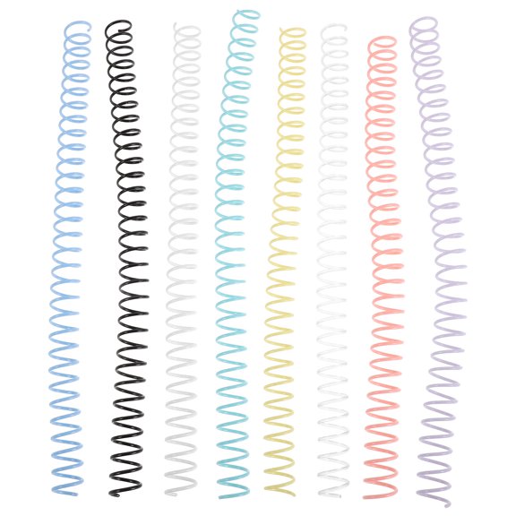 LOLIPPYY 8Pcs Plastic Spiral Binding Coils Assorted Color for Book Binding Office and Project Organization