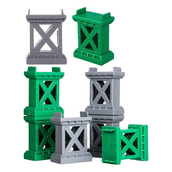 LOLIPPYY 8Pcs Plastic Train Track Supports Train Bridge Model Gray for Architectural Models