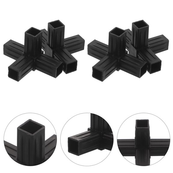 LOLIPPYY 8Pcs Plastic Tube Tee Joint for Home Ac Support Frame and Pipe Corner Brace
