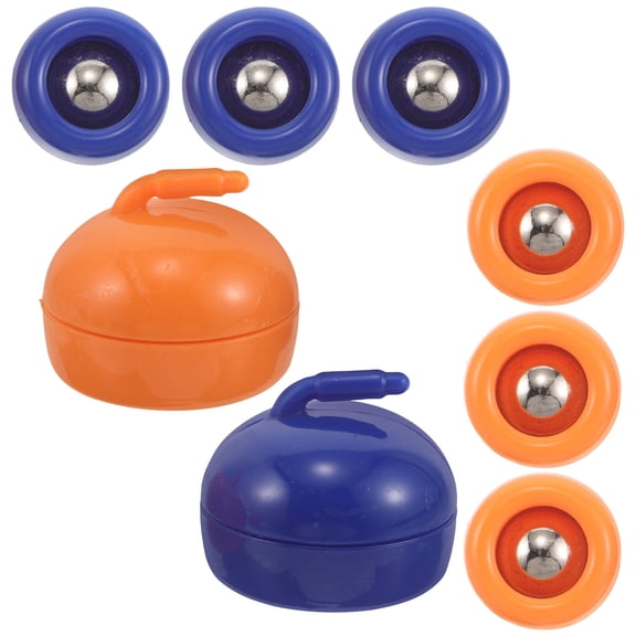 LOLIPPYY 8Pcs Precision Shuffleboard Sliding Pucks Plastic Replacement for Tabletop Curling Game Accessories