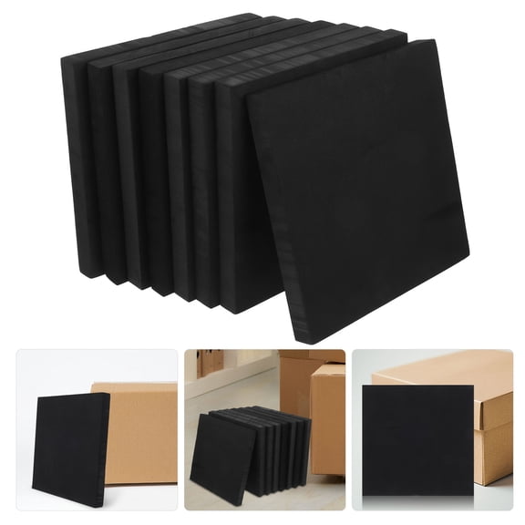 LOLIPPYY 8Pcs Protective Foam Inserts for Packaging and Shipping with Black Polyethylene