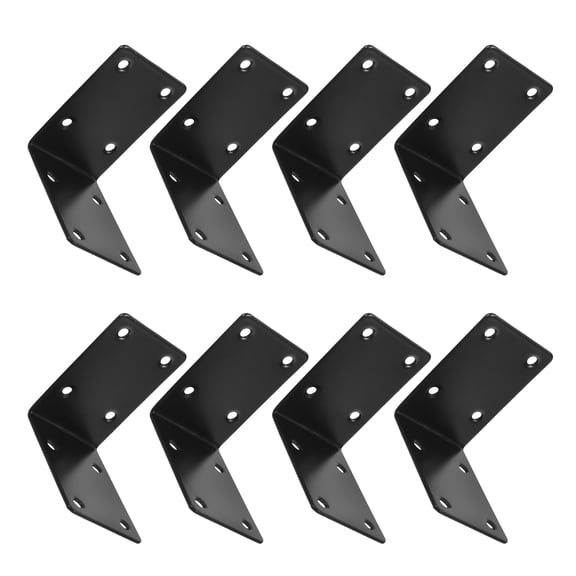LOLIPPYY Heavy Duty Black Stainless Steel L-Shaped Corner Brackets for Raised Garden Bed Support