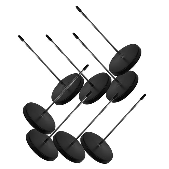 LOLIPPYY 8Pcs Restaurant Ticket Holder Spike with Stainless Steel Rod and Stable Black Base for Kitchen Use