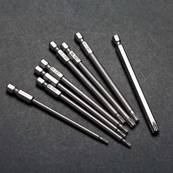 LOLIPPYY 8Pcs S2 Steel Bit Set with Strong Magnetic Silver Finish for Electric and Manual Screwdrivers
