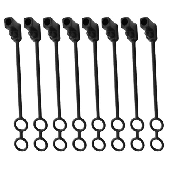 LOLIPPYY 8Pcs Sae Waterproof Cover Caps Black Weatherproof Dustproof Plug Covers for Outdoor Connectors