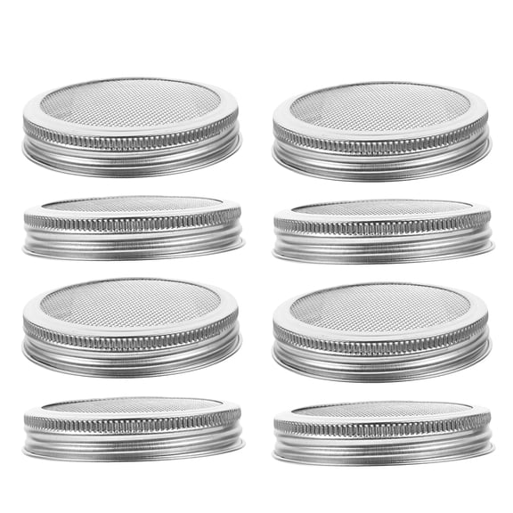 LOLIPPYY 8Pcs Stainless Steel Sprouting Screen Lids for Home Gardening and Indoor Seed Sprouting