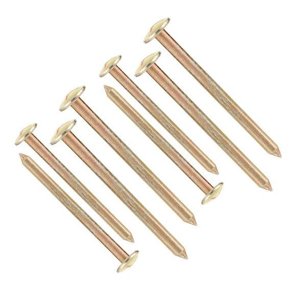 LOLIPPYY 8Pcs Survey Marker Pins Stainless Steel Golden Property Survey Markers For Outdoor Work