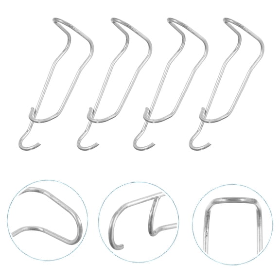LOLIPPYY 8Pcs Trellis Wire Clips in Silver Metal for Plant Support in Gardening