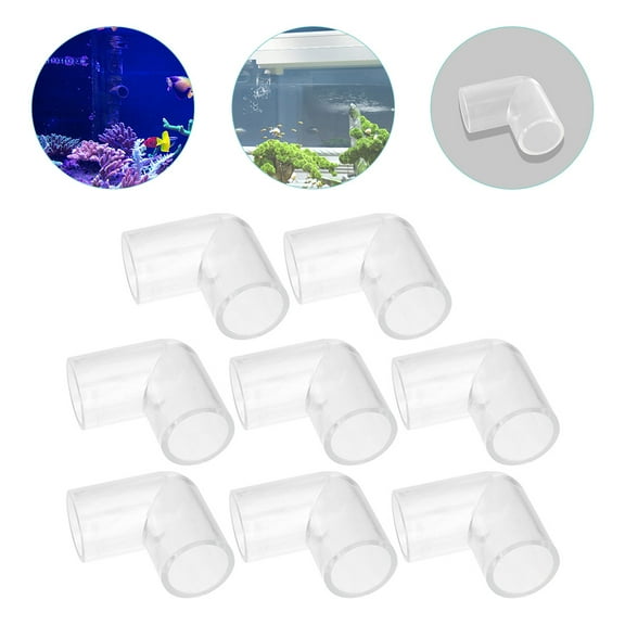 LOLIPPYY Transparent Acrylic Elbow Tubing Connectors Replacement Hose Fittings for Backup and Repair
