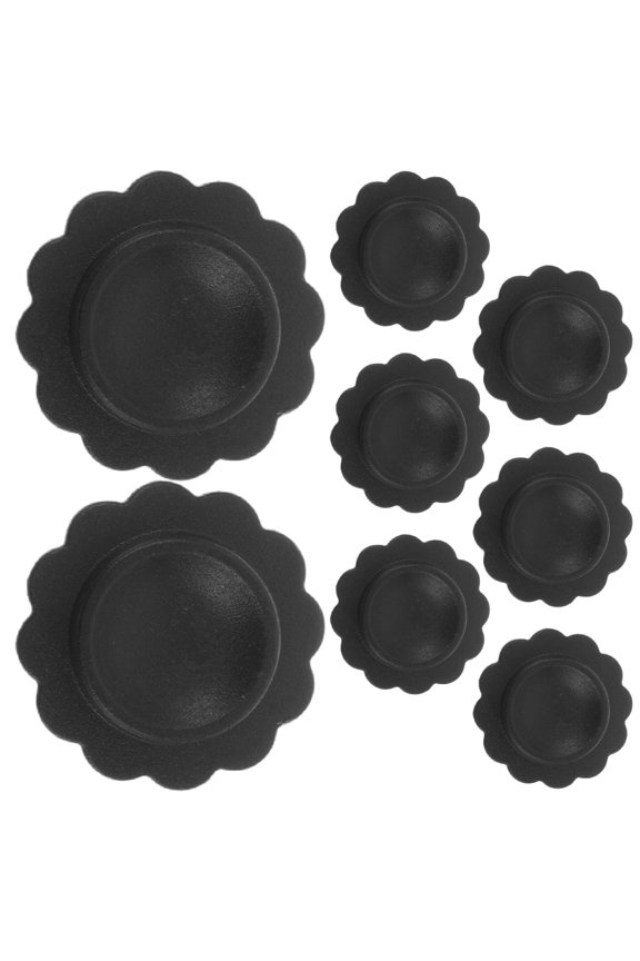 8Pcs Universal Black Umbrella Repair Tips Caps Durable Plastic Replacement for Umbrella Tops