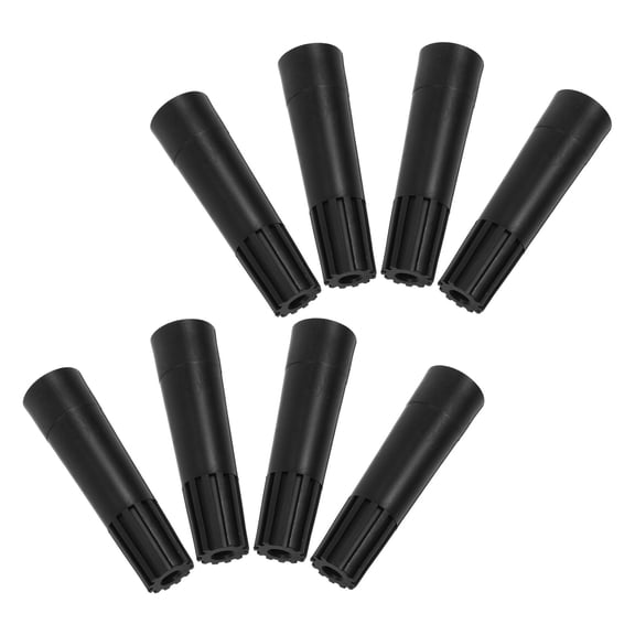 LOLIPPYY 8Pcs Versatile Mop Pole Connector Black Plastic Extension Handle Adapter for Kitchen Tools