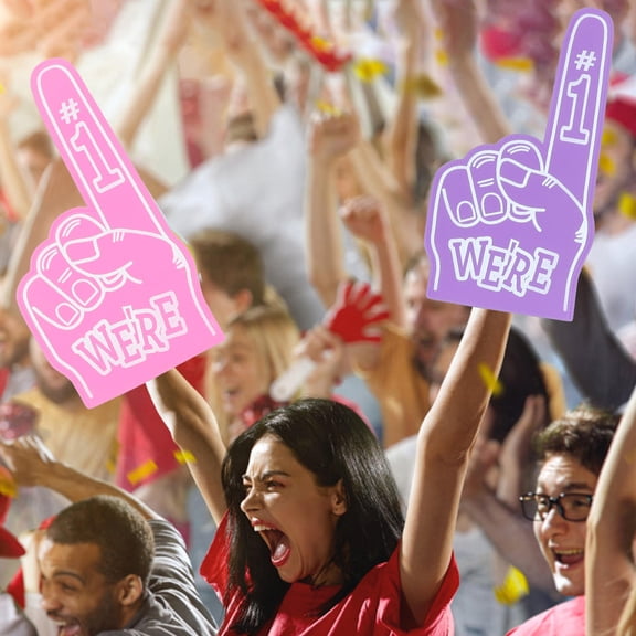 LOLIPPYY 8Pcs Vibrant Foam Hands Cheerleading Props Party Noise Makers for Sports Events