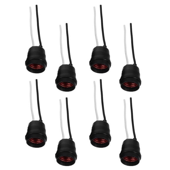 LOLIPPYY 8Pcs Waterproof Screw in Lamp Socket E27 Holder for Garden Bathroom and Kitchen Lighting