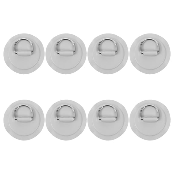 LOLIPPYY Boat Stainless D Ring, Heavy Duty, White, PVC, for Inflatable Boats, 8Pcs