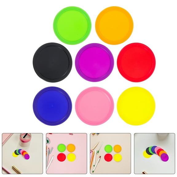 LOLIPPYY 8pcs Air Hockey Pucks Replacement Set For Home Plastic Accessories For Kids