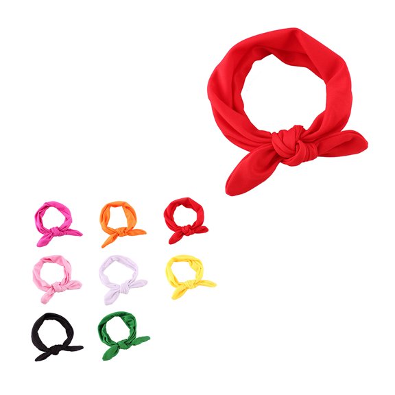 LOLIPPYY 8pcs Elastic Knotted Headbands Stretchy Hair Accessories for Boys and Girls Newborns