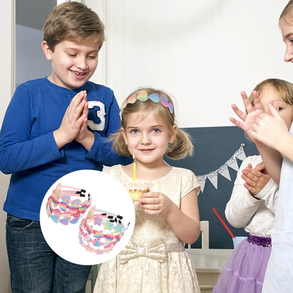 LOLIPPYY 8pcs Girls Hair Bands for Little Girls in Assorted Color for Party Decoration