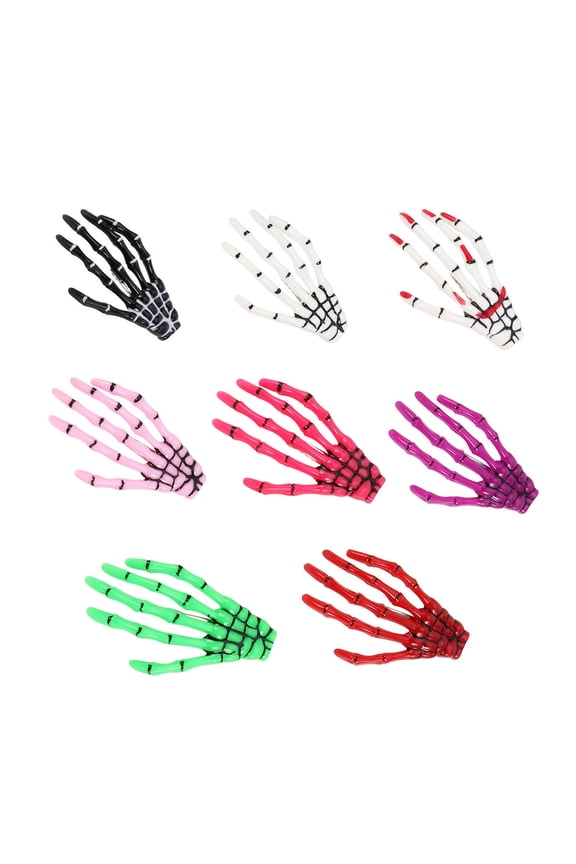 8pcs Hand Hair Clips Plastic Decorative Hair Clips for Women Party