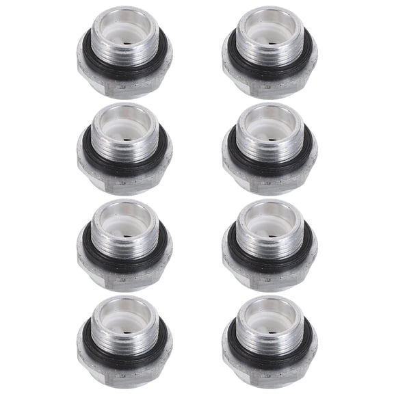 LOLIPPYY 8pcs Liquid Level Gauge - G3/8 Aluminum Oil Level Sight Window Indicator For Air Compressor Tanks - Thread Compressor Parts For Pump And Tank Maintenance