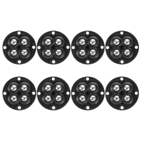 LOLIPPYY 8pcs Self Sticky Caster Wheels Black ABS Swivel Silent Moving for Trash Can
