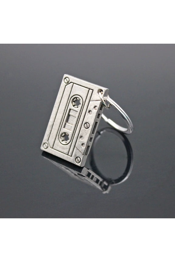 8pcs Vintage Cassette Tape Keychain Retro 90s 80s Accessories Halloween Christmas Charm for Women Girls Backpack Purse Charms