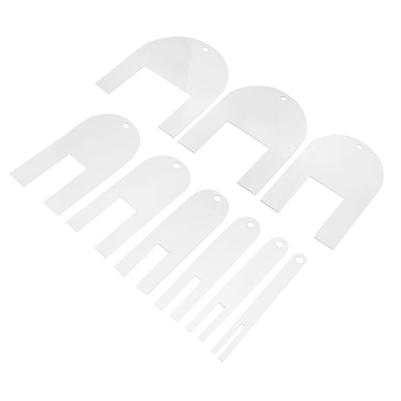 LOLIPPYY 9-Piece White Acrylic Fabric Pleater Set for Quick, Even Pleating in Dressmaking, Quilting, and Sewing Projects