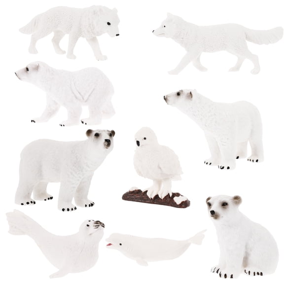 LOLIPPYY 9-Piece Set of Animal Figures Sea Creature Toys and Ornaments, Random Styles Included