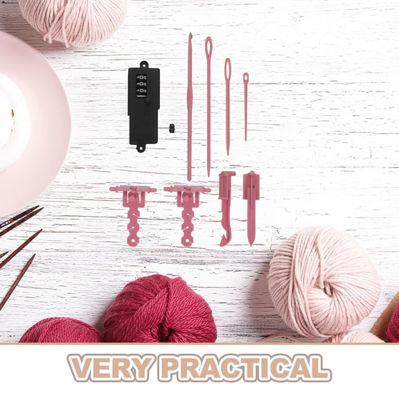 LOLIPPYY 9-Piece Circular Knitting Machine Set with Yarn Winder, Crochet Hooks for Hats, Scarves, Socks, and Knitting Projects