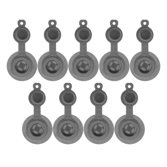 LOLIPPYY 9Pcs Grey Vacuum Bag Valve Pads Tpu Material Non-Leaking Replacement Caps for Storage Bags