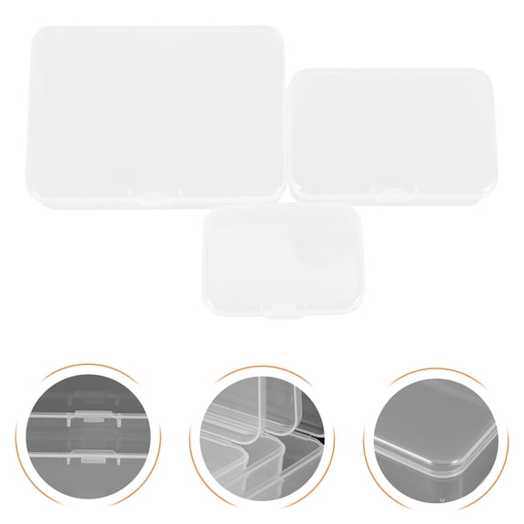 LOLIPPYY 9-Piece Clear Plastic Storage Boxes for Home Organization and Small Item Storage, Multipurpose Containers