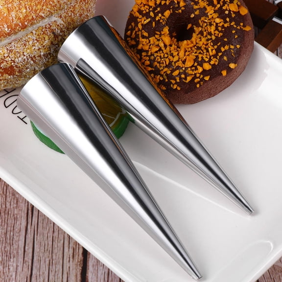 LOLIPPYY 9-Piece Stainless Steel Bread Mold Set with Conical Shapes, Baking Tools for Home Kitchen Baking