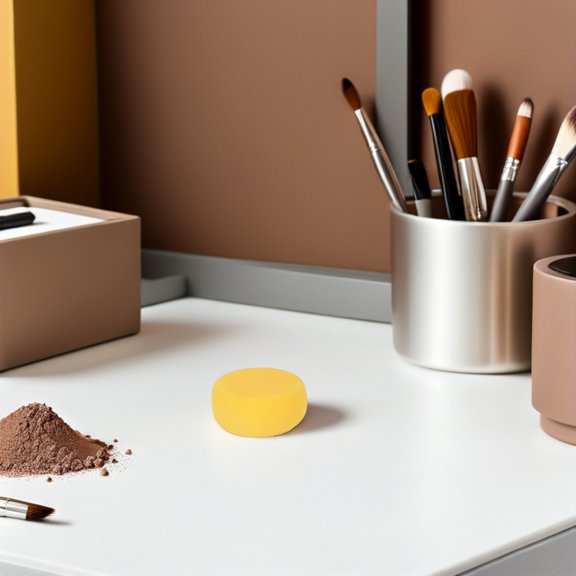 LOLIPPYY 9Pcs Round Painting Sponge Yellow Ceramic Absorbent Clay Sponge for Pottery Craft Painting Use