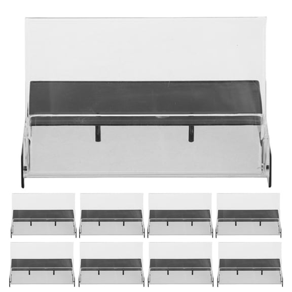LOLIPPYY 9-Piece Vintage Clear Plastic Cassette Tape Storage Organizer Box for Audio Tape Collectors and Enthusiasts