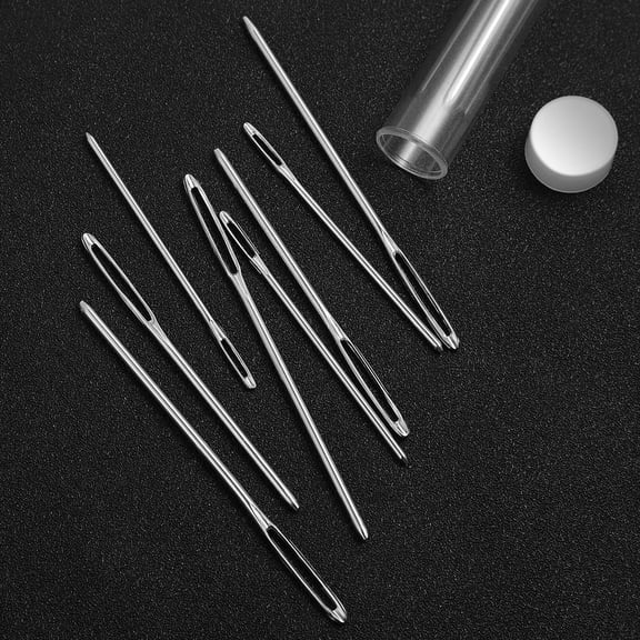 LOLIPPYY 9pcs Thick Shaft Sewing Needles Silver Easy Thread Sewing Needles for Women Hand Sewing