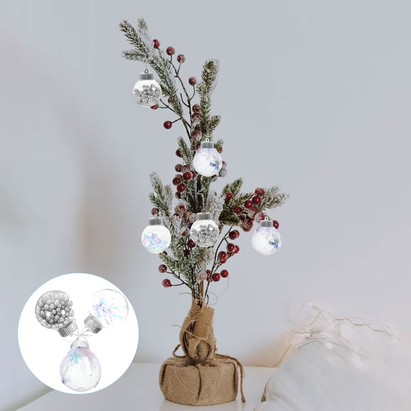 LOLIPPYY 9-Piece Christmas Ornaments Set, Bright Assorted Color Plastic Hanging Decorations for Holiday Home and Friends
