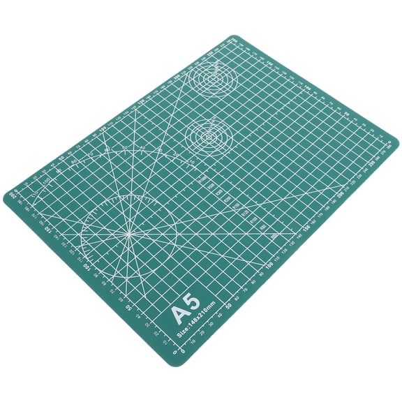 LOLIPPYY A5 Green Self Healing Cutting Mat Double Sided Craft Mat with Measurement Grid for Sewing and DIY Projects