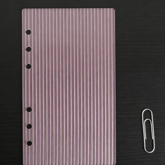 LOLIPPYY A6 Clear Acrylic 6 Ring Binder Cover Pink Detachable Loose Leaf Notebook Protector
